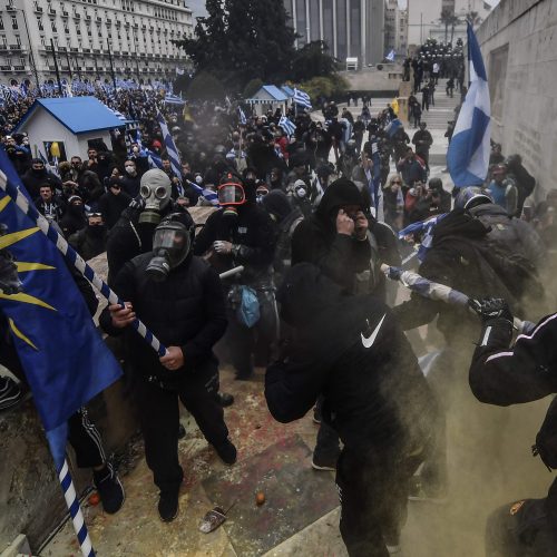 Protestas Atėnuose  © Scanpix nuotr.