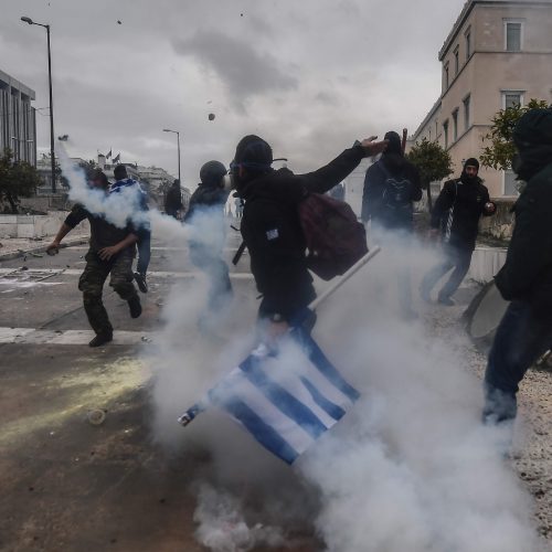 Protestas Atėnuose  © Scanpix nuotr.