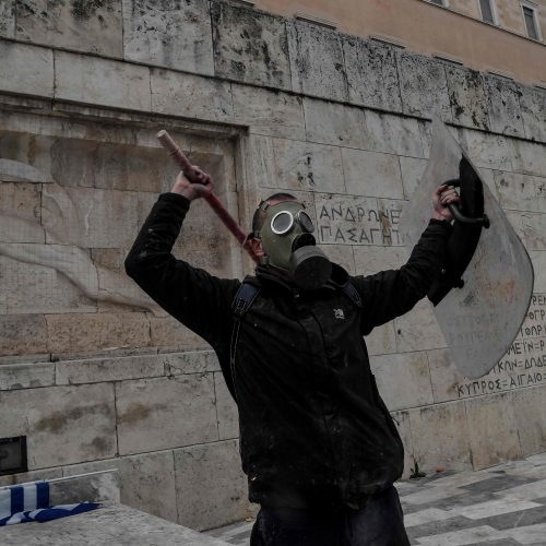 Protestas Atėnuose  © Scanpix nuotr.