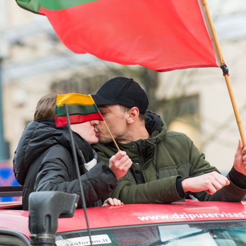 Keli šimtai žmonių žygiavo tautininkų eitynėse Vilniuje  © Butauto Barausko nuotr.