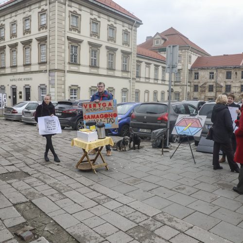 Sergantieji cukriniu diabetu prie SAM surengė piketą  © M. Morkevičiaus / ELTOS nuotr.