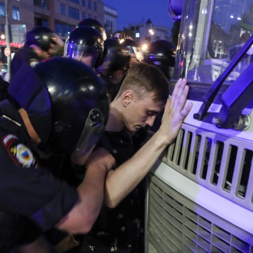 Protestuotojai Maskvoje  © Scanpix nuotr.