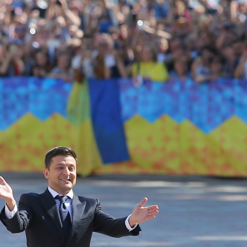 V. Zelenskis prisaikdintas Ukrainos prezidentu  © Scanpix nuotr.