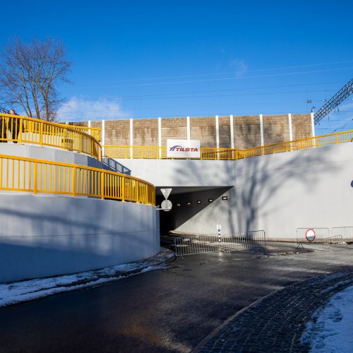 Lentvaryje atidarytas naujas tunelis po geležinkeliu  © L. Balandžio / „BNS Foto“ nuotr.