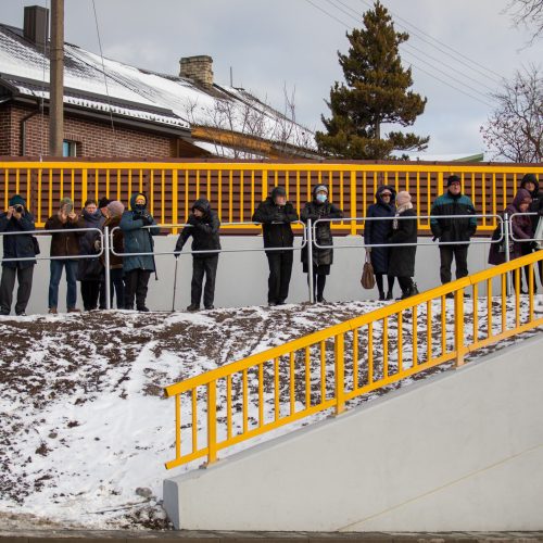 Lentvaryje atidarytas naujas tunelis po geležinkeliu  © L. Balandžio / „BNS Foto“ nuotr.