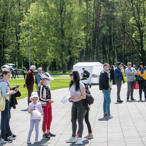 Vingio parke renkasi „Didžiojo šeimos gynimo maršo“ dalyviai  © Vilmanto Raupelio nuotr.