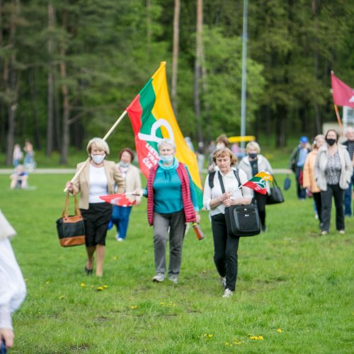 Vingio parke renkasi „Didžiojo šeimos gynimo maršo“ dalyviai  © Vilmanto Raupelio nuotr.