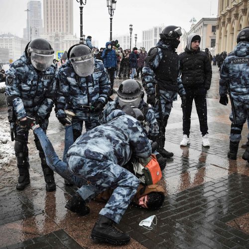 Masinės demonstracijos Rusijoje  © Scanpix nuotr.