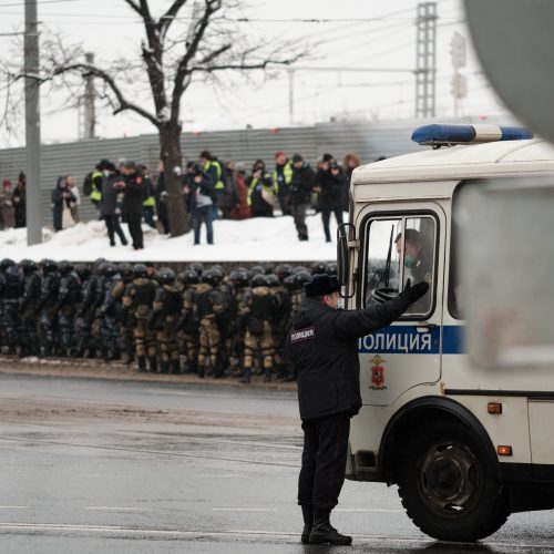 Masinės demonstracijos Rusijoje  © Scanpix nuotr.