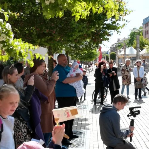 Klaipėda prisijungė prie akcijos „Ačiū, Lietuva!“  © Daivos Pauliukevičienės nuotr.