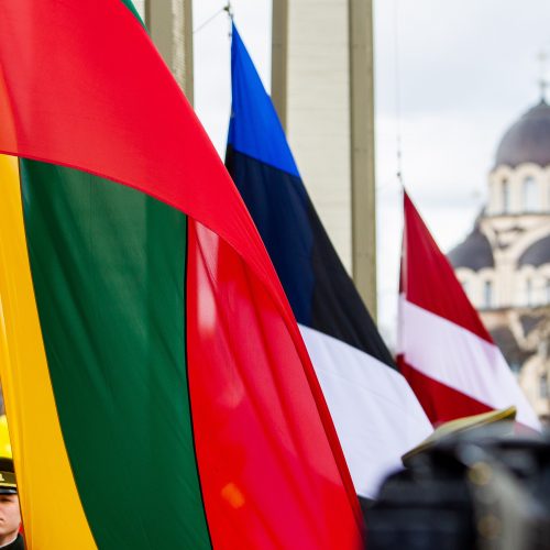 Šventinis trijų Baltijos valstybių pakėlimo ceremonija ir trispalvės nešimas   © Irmanto Gelūno / Fotobanko nuotr.