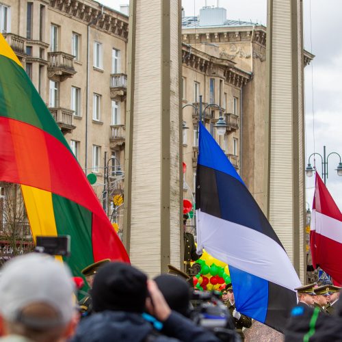 Šventinis trijų Baltijos valstybių pakėlimo ceremonija ir trispalvės nešimas   © Irmanto Gelūno / Fotobanko nuotr.