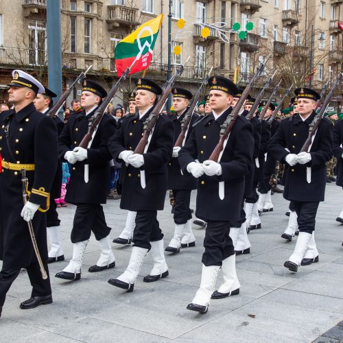 Šventinis trijų Baltijos valstybių pakėlimo ceremonija ir trispalvės nešimas   © Irmanto Gelūno / Fotobanko nuotr.