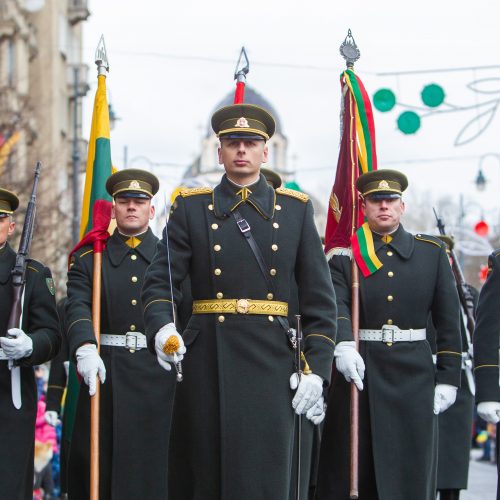 Šventinis trijų Baltijos valstybių pakėlimo ceremonija ir trispalvės nešimas   © Irmanto Gelūno / Fotobanko nuotr.