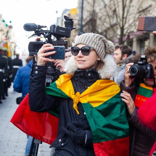 Šventinis trijų Baltijos valstybių pakėlimo ceremonija ir trispalvės nešimas   © Irmanto Gelūno / Fotobanko nuotr.