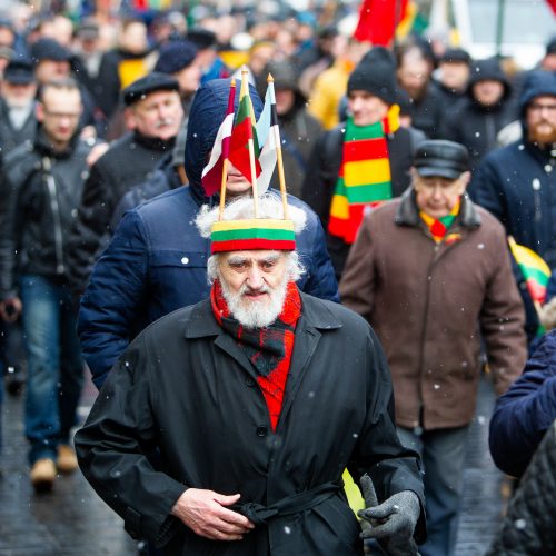 Šventinis trijų Baltijos valstybių pakėlimo ceremonija ir trispalvės nešimas   © Irmanto Gelūno / Fotobanko nuotr.