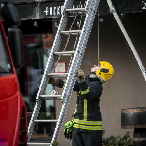 Laisvės alėjoje – gausios ugniagesių pajėgos  © Vilmanto Raupelio nuotr.