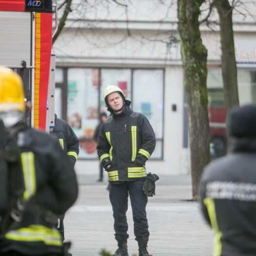 Laisvės alėjoje – gausios ugniagesių pajėgos  © Vilmanto Raupelio nuotr.