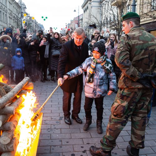 Gedimino prospekte suliepsnojo 30 Laisvės laužų  © G. Skaraitienės / Fotobanko nuotr.