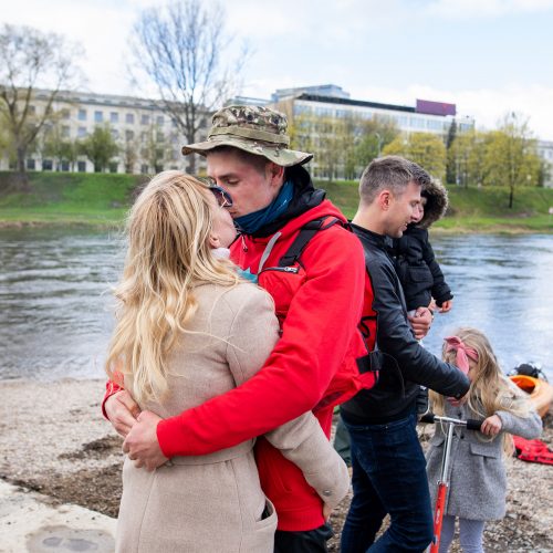  Iš Viliaus išvyko dvylika savanorių, kurie baidarėmis plausk iki Nidos  © I. Gelūno / Fotobanko nuotr.