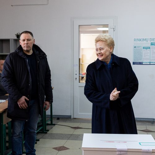 D. Grybauskaitė balsavo antrajame savivaldos rinkimų ture  © P. Paleckio/BNS nuotr.