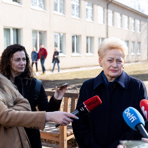 D. Grybauskaitė balsavo antrajame savivaldos rinkimų ture  © P. Paleckio/BNS nuotr.