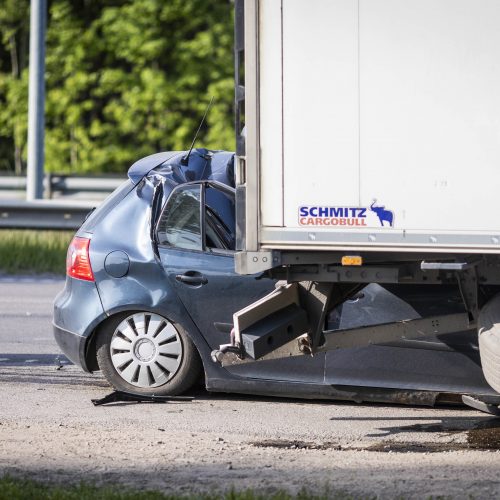 Mirtina avarija sostinės Minsko plente  © I. Gelūno/BNS nuotr.