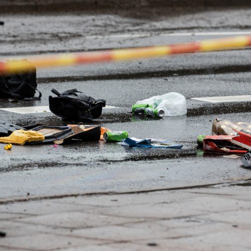 Tragiška avarija Vilniuje ant Valakupių tilto   © P. Paleckio/BNS nuotr.