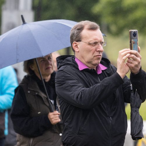 Šeimų sąjūdžio protestas prie Seimo  © L. Balandžio / BNS nuotr.