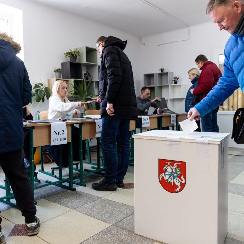 Lietuvoje vyksta savivaldybių rinkimų antrasis turas  © P. Paleckio/BNS nuotr.