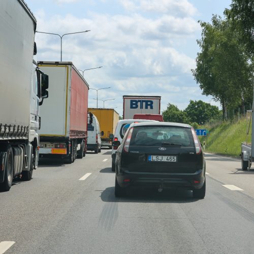 Spūstys važiuojant iš Kauno į Vilnių  © T. Biliūno/BNS nuotr.