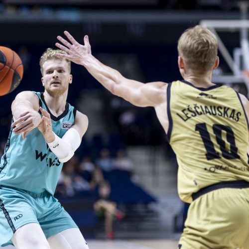LKL rungtynės: „Wolves“ – „Gargždai“  © I. Gelūno/BNS nuotr.