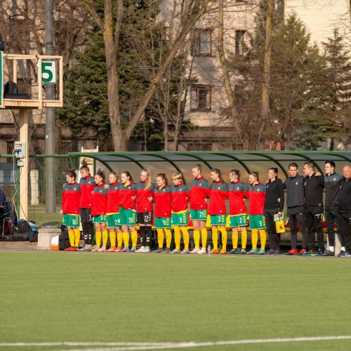 Lietuvos moterų futbolo rinktinės rungtynės su Farerų salų rinktine  © Manto Kutkaičio nuotr.