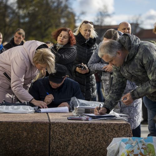 A. Astrauskaitės mitingas prieš pandemijos valdymą Vilniuje  © R. Lukoševičiaus/Fotobanko nuotr.