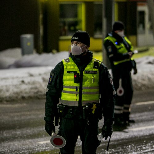 Kauno kelių policijos reidas, ieškant neblaivių vairuotojų  © Vilmanto Raupelio nuotr.