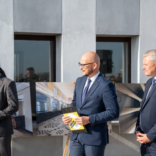 Kauno tarpukario architektūros įtraukimo Į UNESCO paveldo sąrašą pristatymas  © Regimanto Zakšensko nuotr.