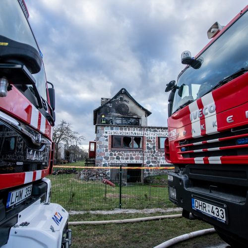 Ringauduose – sprogimas ir didžiulis gaisras  © Justinos Lasauskaitės nuotr.