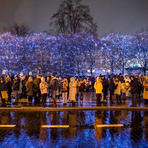 Kalėdų eglės įžiebimas Vilniuje 2021  © L. Balandžio/„BNS Foto“, S. Žiūros nuotr.