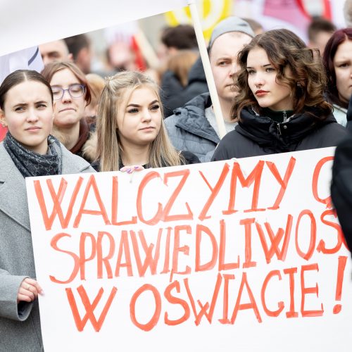 Mitingas tautinių mažumų mokykloms apginti  © L. Balandžio/BNS nuotr.