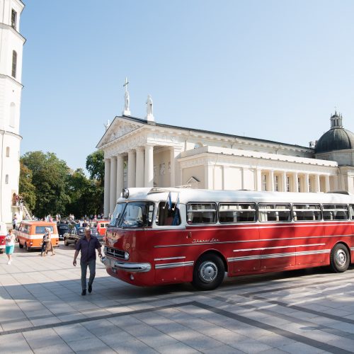 Senovinių automobilių žygis Baltijos keliui paminėti  © Luko Kodžio nuotr.