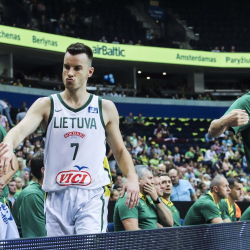 Lietuvos rinktinės rungtynės su Latvijos komanda  © Dainiaus Labučio, ELTA nuotr.