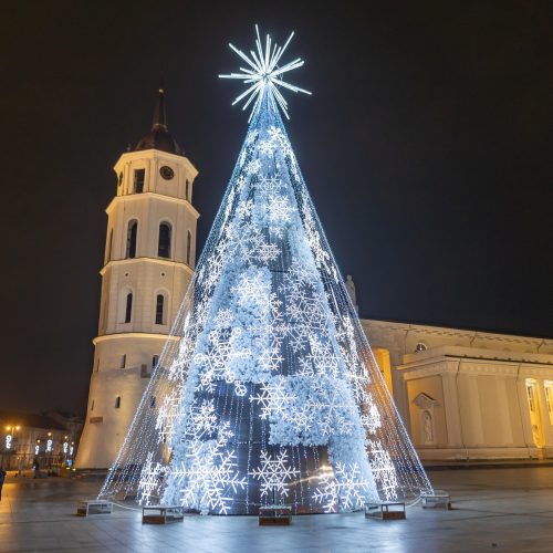 Kalėdų eglės įžiebimas Vilniuje 2021  © L. Balandžio/„BNS Foto“, S. Žiūros nuotr.