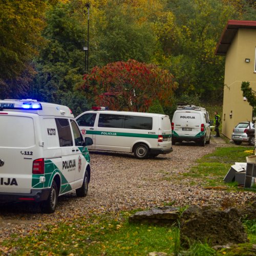 Krata policijos sulaikyto BMW vairuotojo namuose  © Laimio Steponavičiaus nuotr.