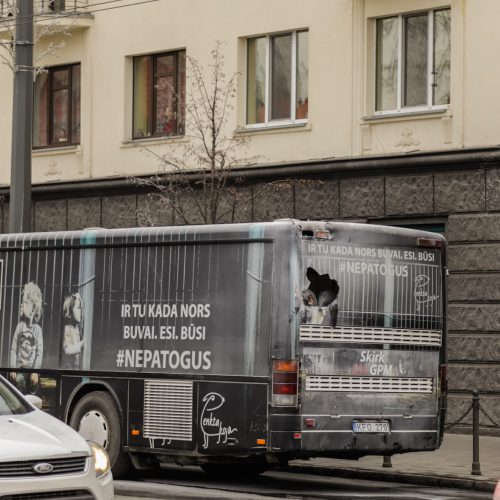 Kauno centre užsidegė autobusas  © Laimio Steponavičiaus nuotr.