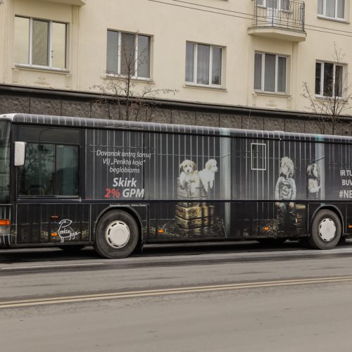 Kauno centre užsidegė autobusas  © Laimio Steponavičiaus nuotr.