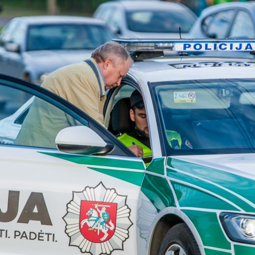 Policijos reidas Taikos prospekte  © Laimio Steponavičiaus nuotr.