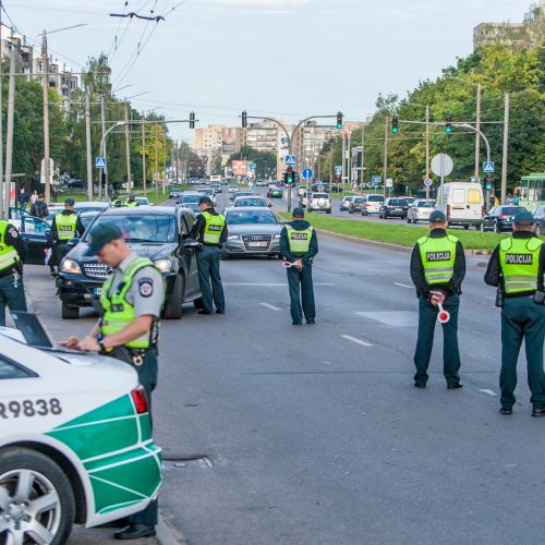 Policijos reidas Taikos prospekte  © Laimio Steponavičiaus nuotr.