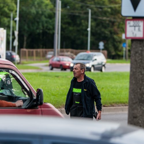 Policijos reidas Taikos prospekte  © Laimio Steponavičiaus nuotr.