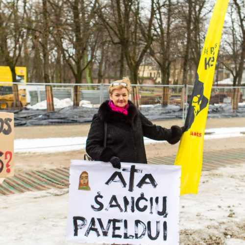 Šančių protestas dėl automobilių plovyklos  © Laimio Steponavičiaus nuotr.