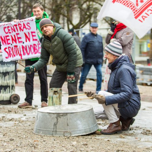 Šančių protestas dėl automobilių plovyklos  © Laimio Steponavičiaus nuotr.